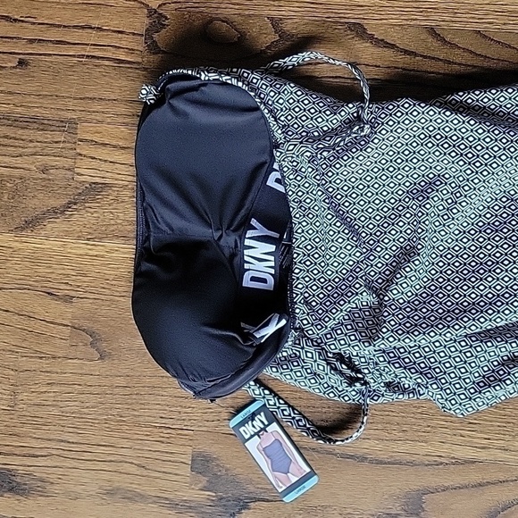 DKNY swimsuit one piece black white tommy control slimming geometric Design Sz.L - Picture 11 of 16